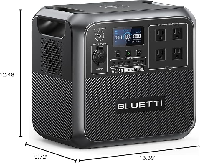 BLUETTI AC180 Solar Generator front view