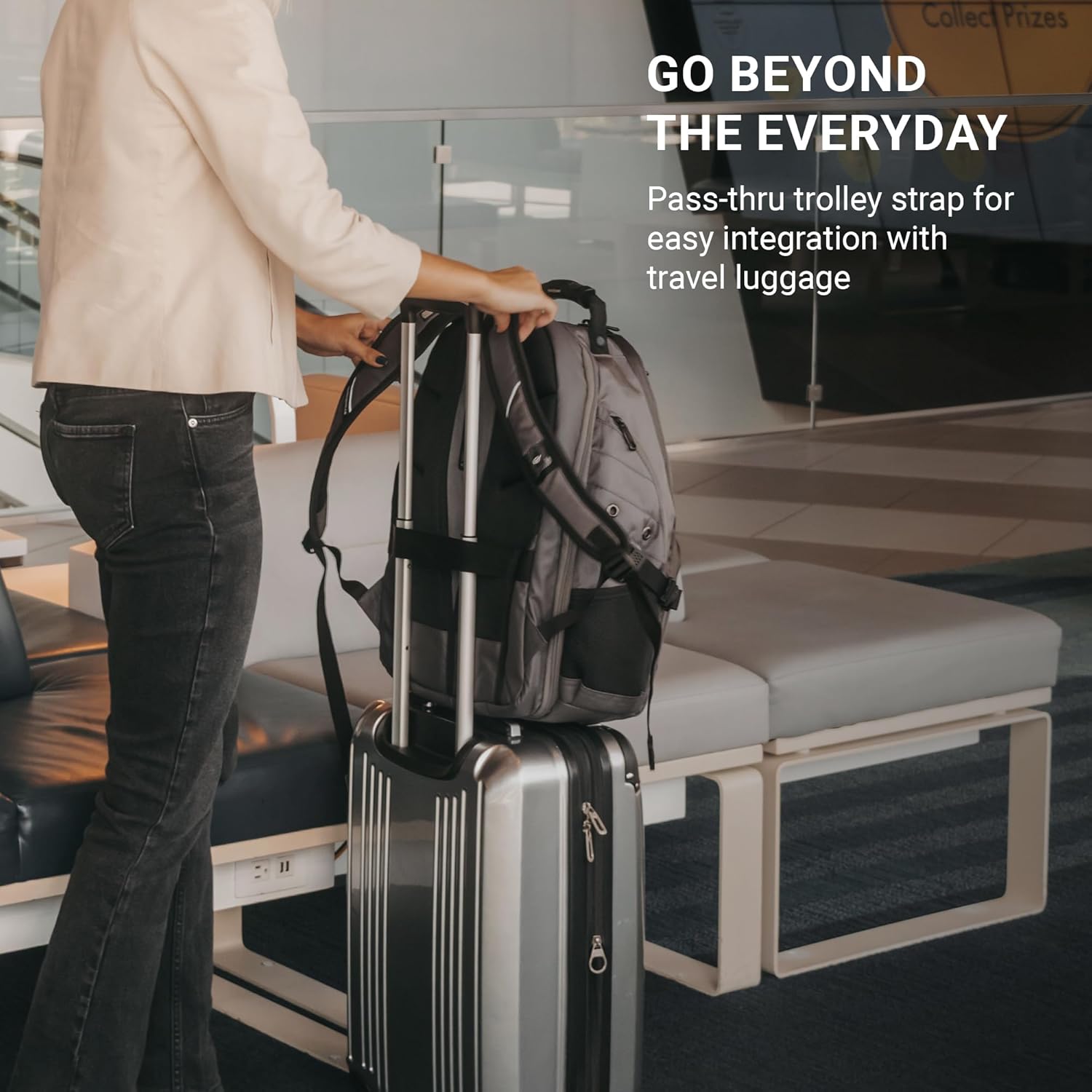 SWISSGEAR 1900 ScanSmart backpack organizer pockets detail view