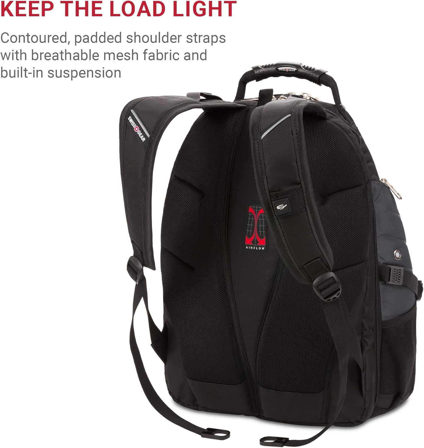 SWISSGEAR 1900 ScanSmart backpack interior laptop compartment open