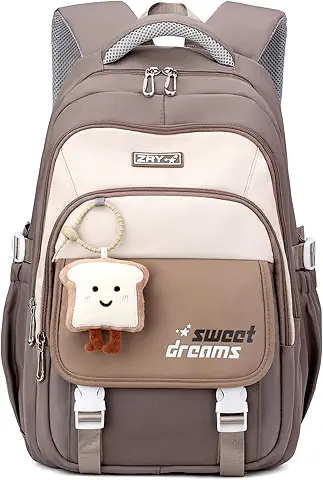 backpack for school girls with multiple pockets and comfortable shoulder straps