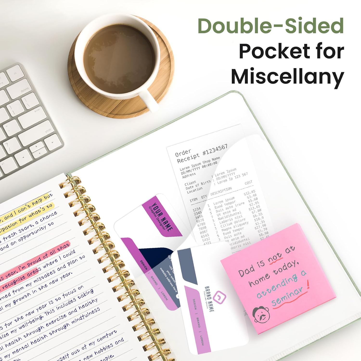 Leather notebook and cute spiral journal notebook side by side — 2026 stationery styles
